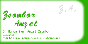 zsombor amzel business card